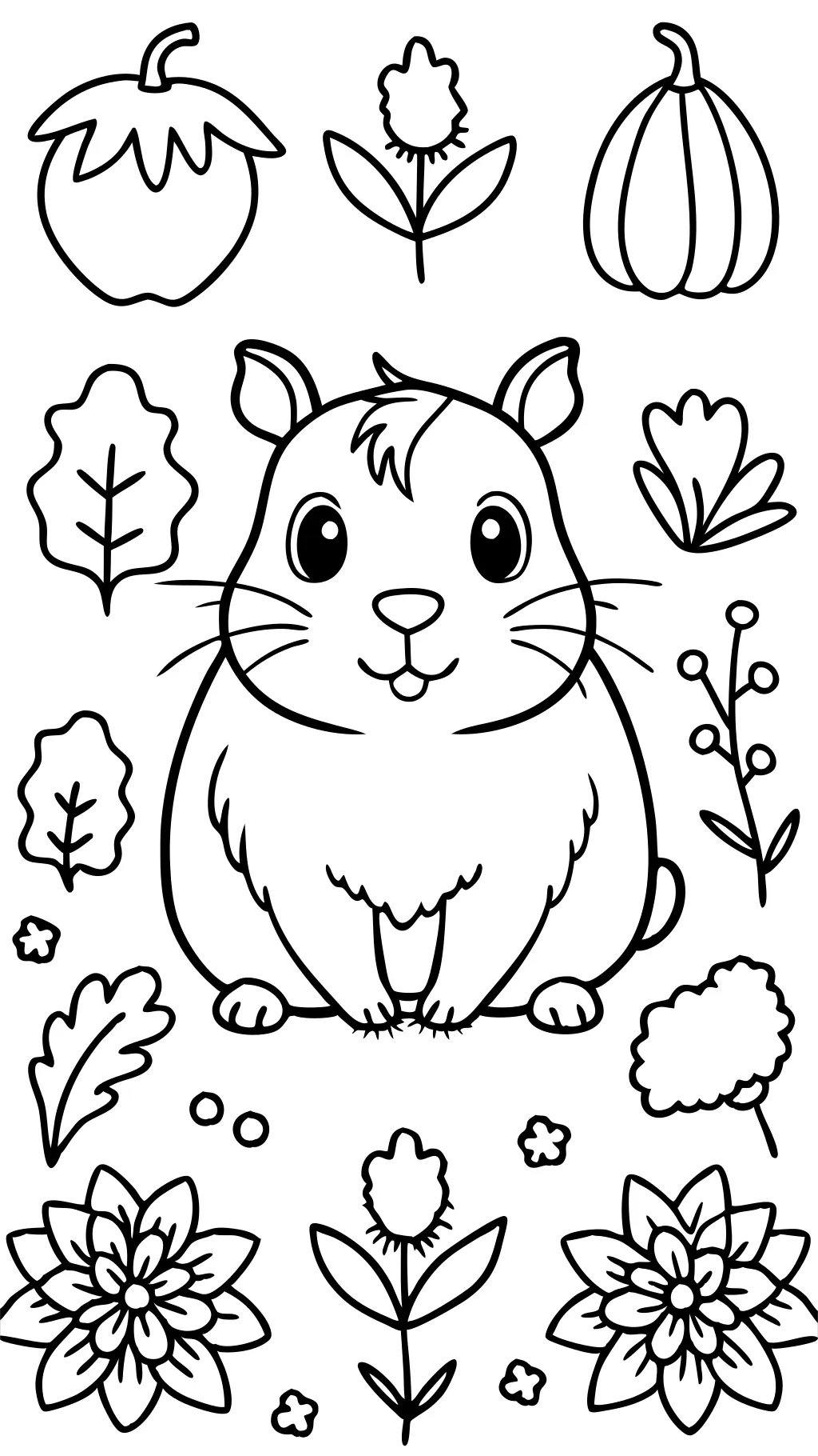 guinea pig coloring page